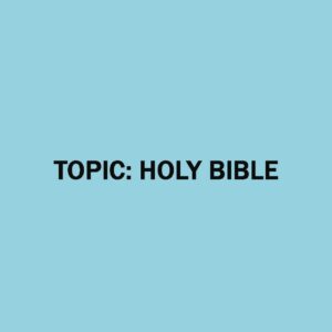 GRADE 1- CRE ACTIVITIES LESSON PLANS- TOPIC- HOLY BIBLE