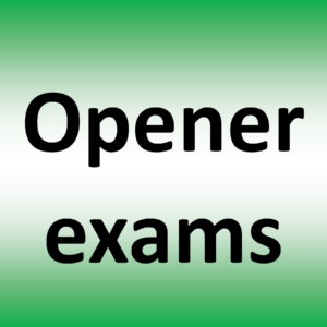 Opener exams