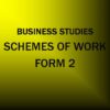 Form 2-business studies -Scheme of work