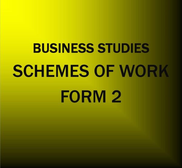 Form 2-business studies -Scheme of work