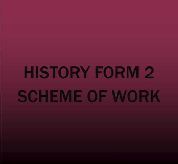 Form 2-History-Scheme of work